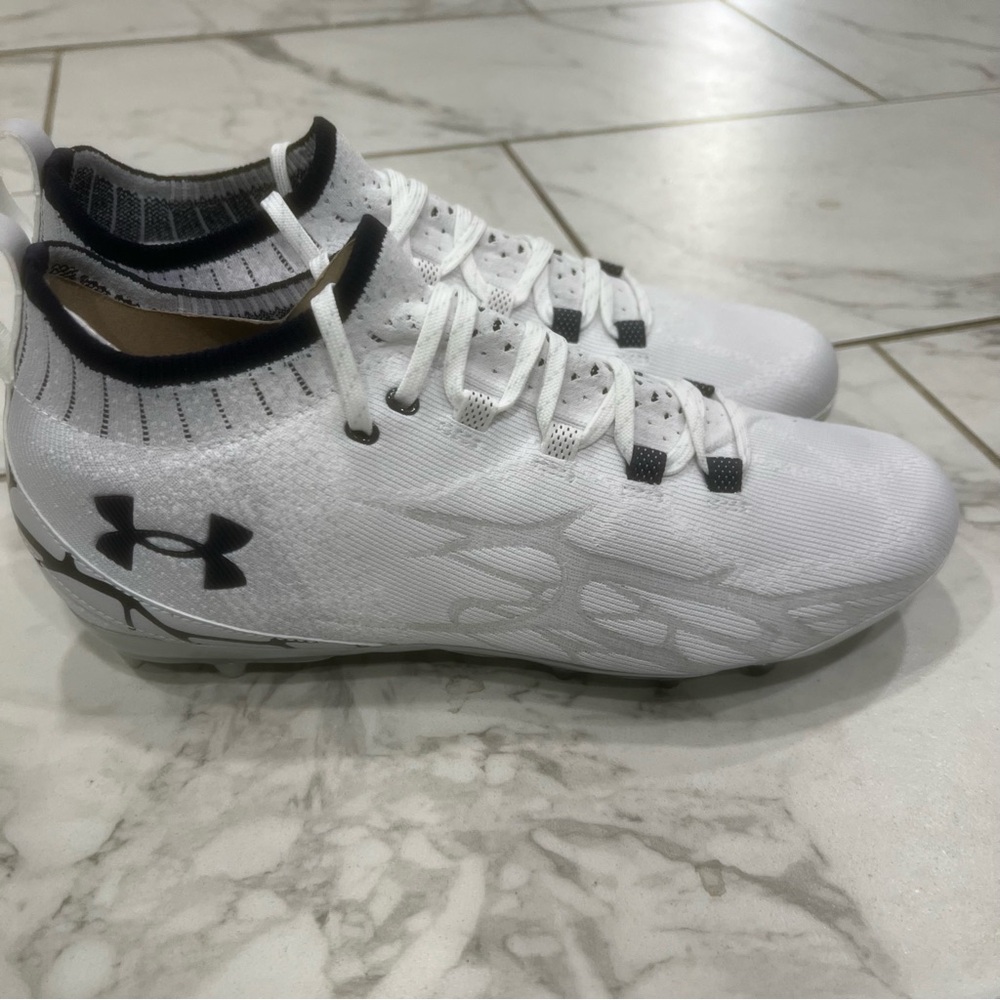Under Armour Command Pro MC Cleats White Sized Mens LAX Spotlight Football